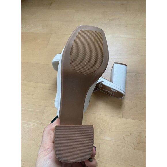 ABOUND "Sarrah" block heel Mule ivory slide patent - Picture 4 of 7